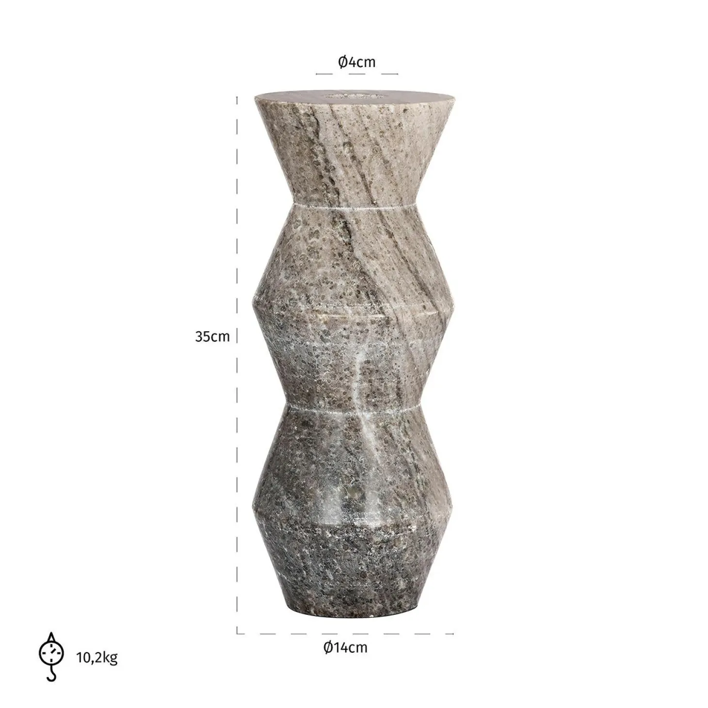 Vaas Sepp Marmer 35cm - Loft24.nl