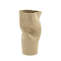 Vaas Songa Aardewerk 30cm hoog - Bruin - Loft24.nl