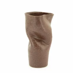 Vaas Songa Aardewerk 30cm hoog - Burgundy - Loft24.nl