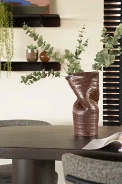 Vaas Songa Aardewerk 30cm hoog - Burgundy - Loft24.nl