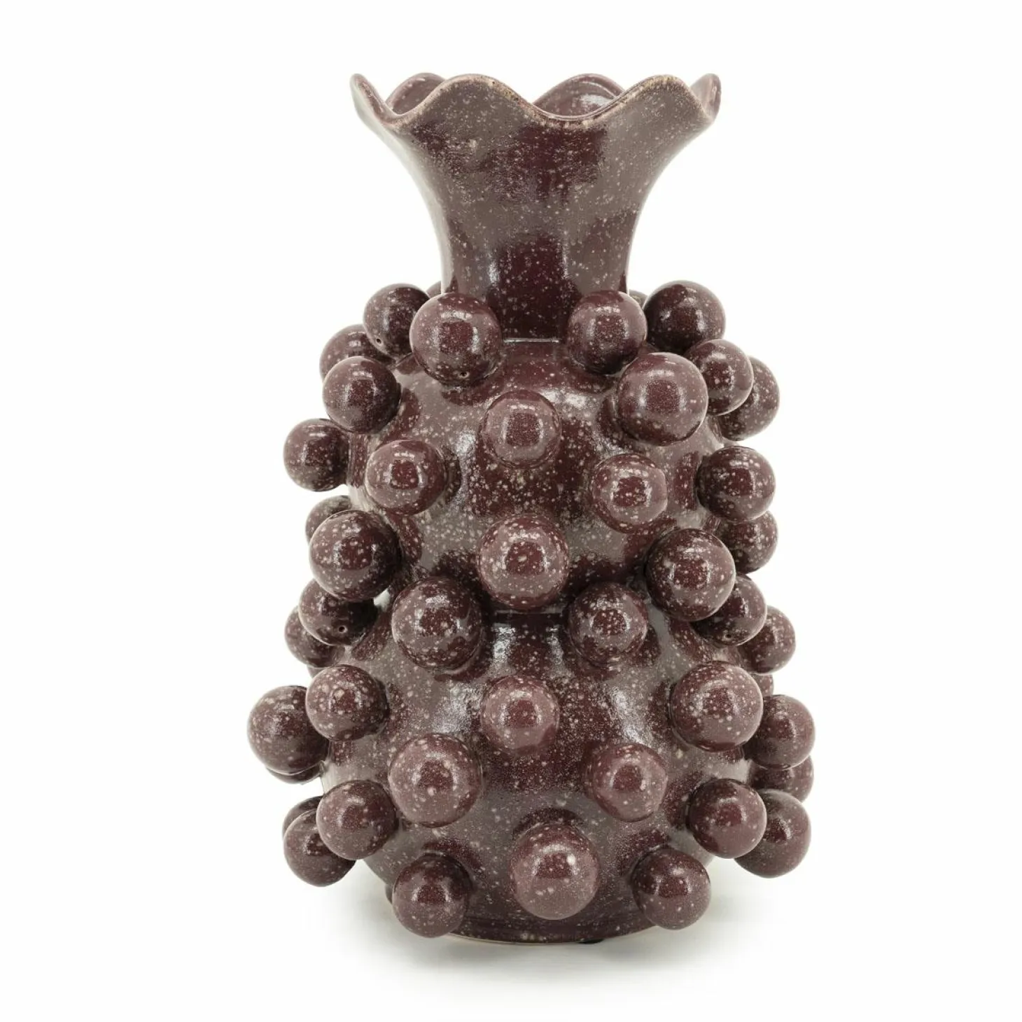 Vaas Viro Geglazuurd aardewerk - Burgundy - Loft24.nl