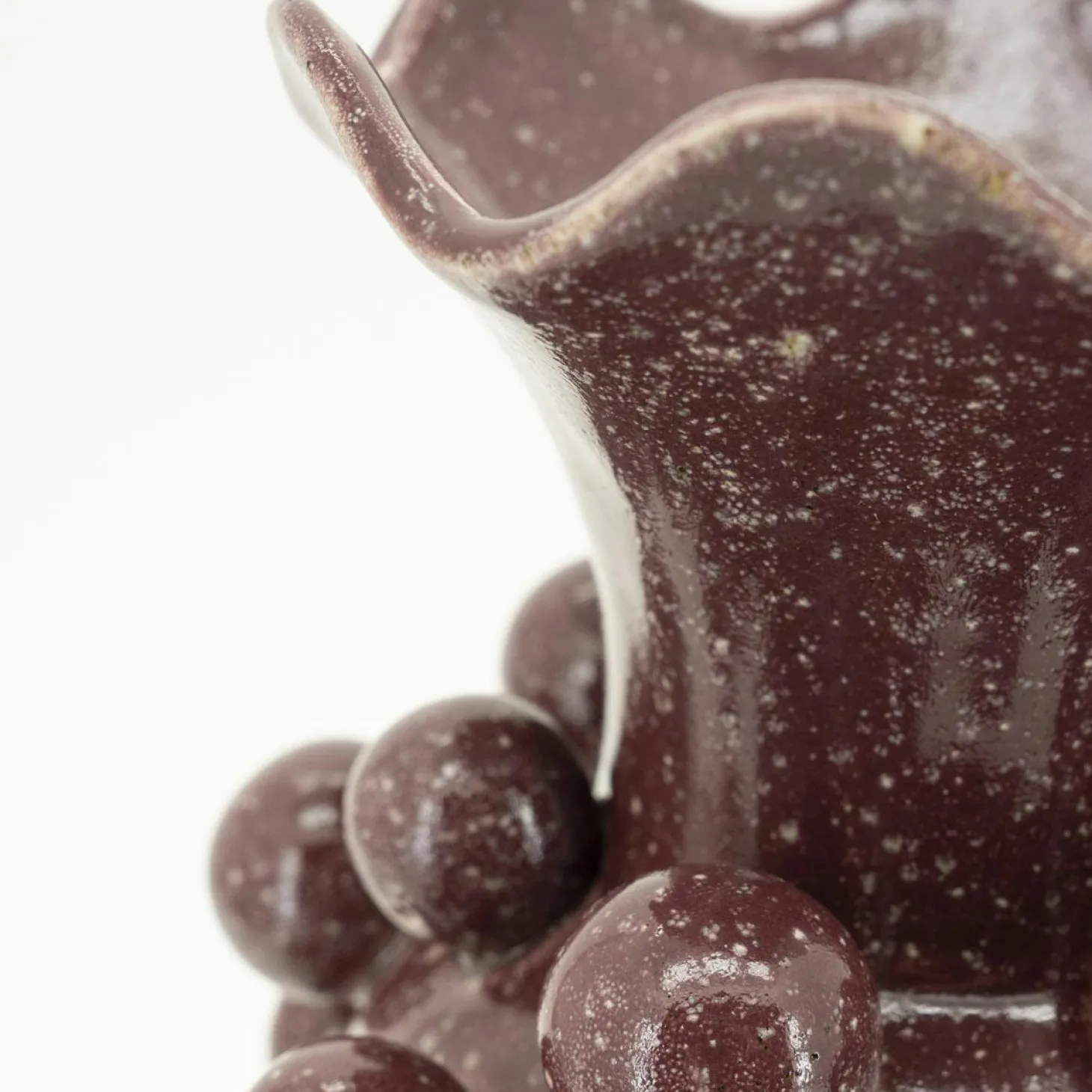 Vaas Viro Geglazuurd aardewerk - Burgundy - Loft24.nl