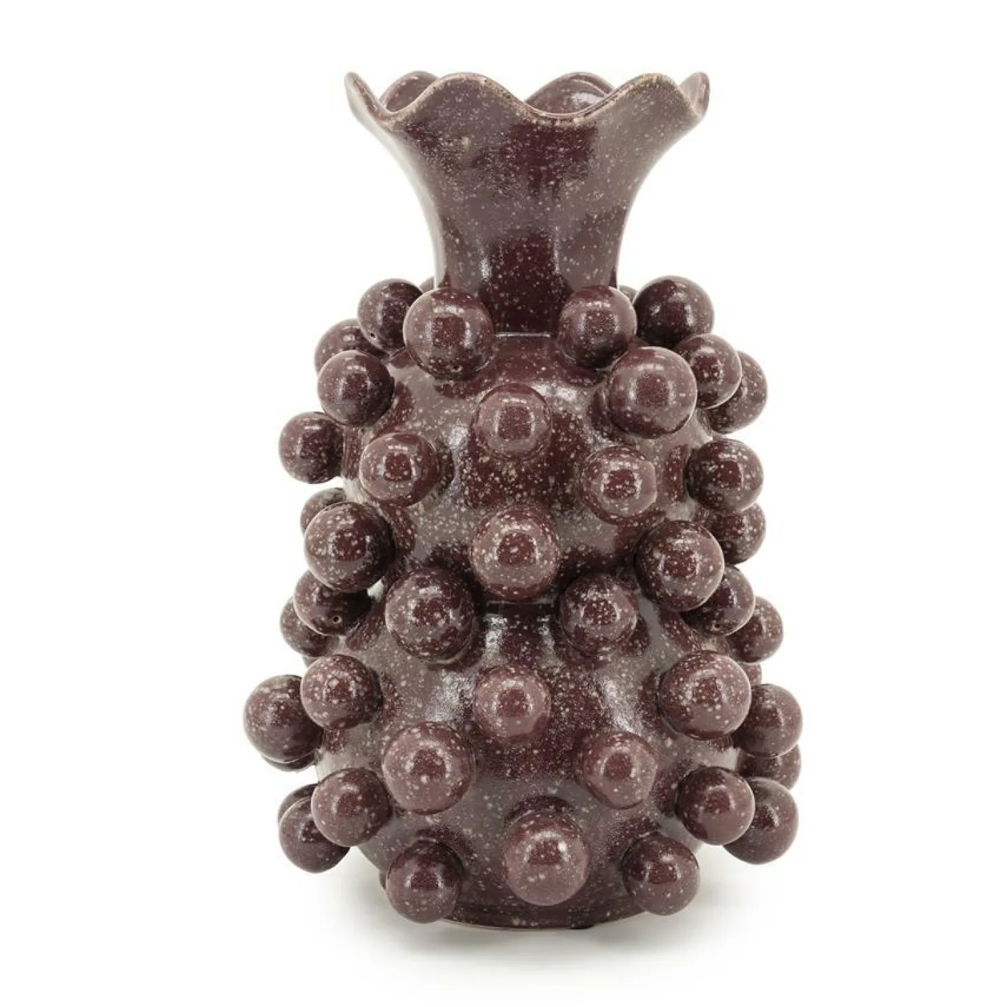 Vaas Viro Geglazuurd aardewerk - Burgundy - Loft24.nl