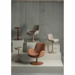 Verstelbare Barkruk Marten Geweven stof - Zand (zithoogte 65-88cm) - Loft24.nl