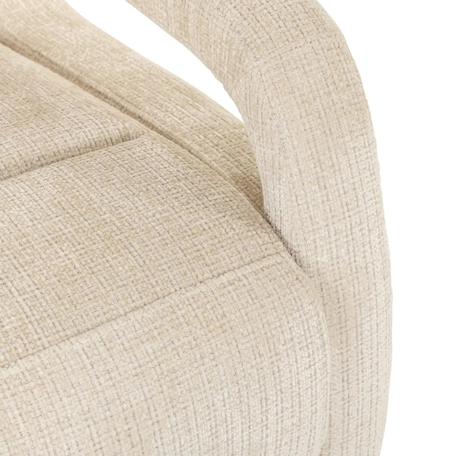 Verstelbare Draaifauteuil Denvi Chenille - Beige - Loft24.nl