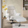 Verstelbare Fauteuil Caleb Met voetenbank - Beige - Loft24.nl