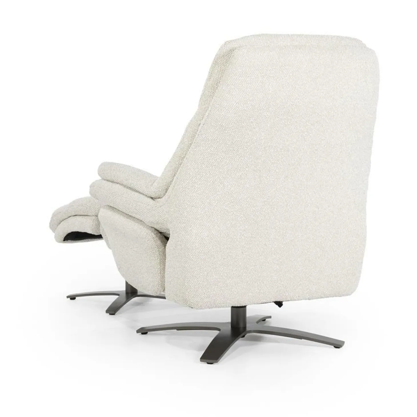 Verstelbare Fauteuil Caleb Met voetenbank - Beige - Loft24.nl