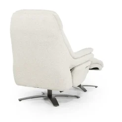 Verstelbare Fauteuil Caleb Met voetenbank - Beige - Loft24.nl
