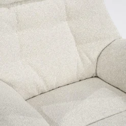 Verstelbare Fauteuil Caleb Met voetenbank - Beige - Loft24.nl