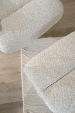 Verstelbare Fauteuil Caleb Met voetenbank - Beige - Loft24.nl