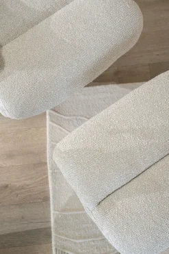 Verstelbare Fauteuil Caleb Met voetenbank - Beige - Loft24.nl
