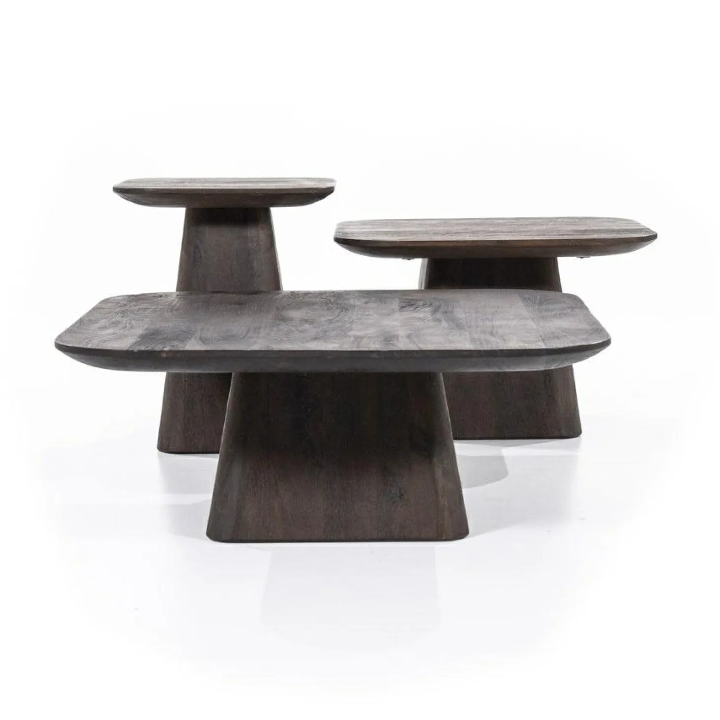 Vierkante Bijzettafel Aron Mangohout - Bruin 60 cm - Loft24.nl