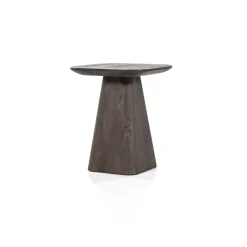 Vierkante Bijzettafel Aron Mangohout - Bruin 40 cm - Loft24.nl