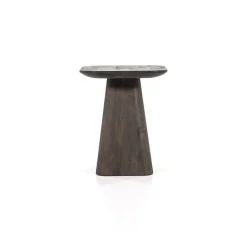 Vierkante Bijzettafel Aron Mangohout - Bruin 40 cm - Loft24.nl