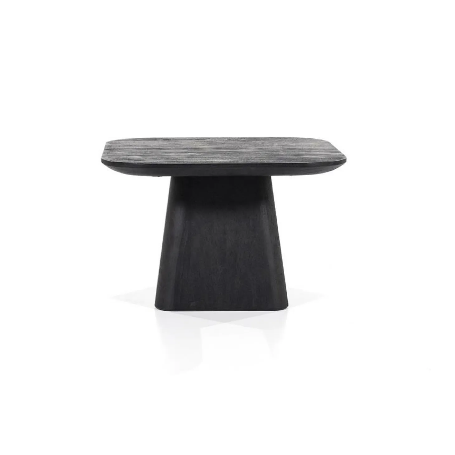 Vierkante Bijzettafel Aron Mangohout - Zwart 60 cm - Loft24.nl