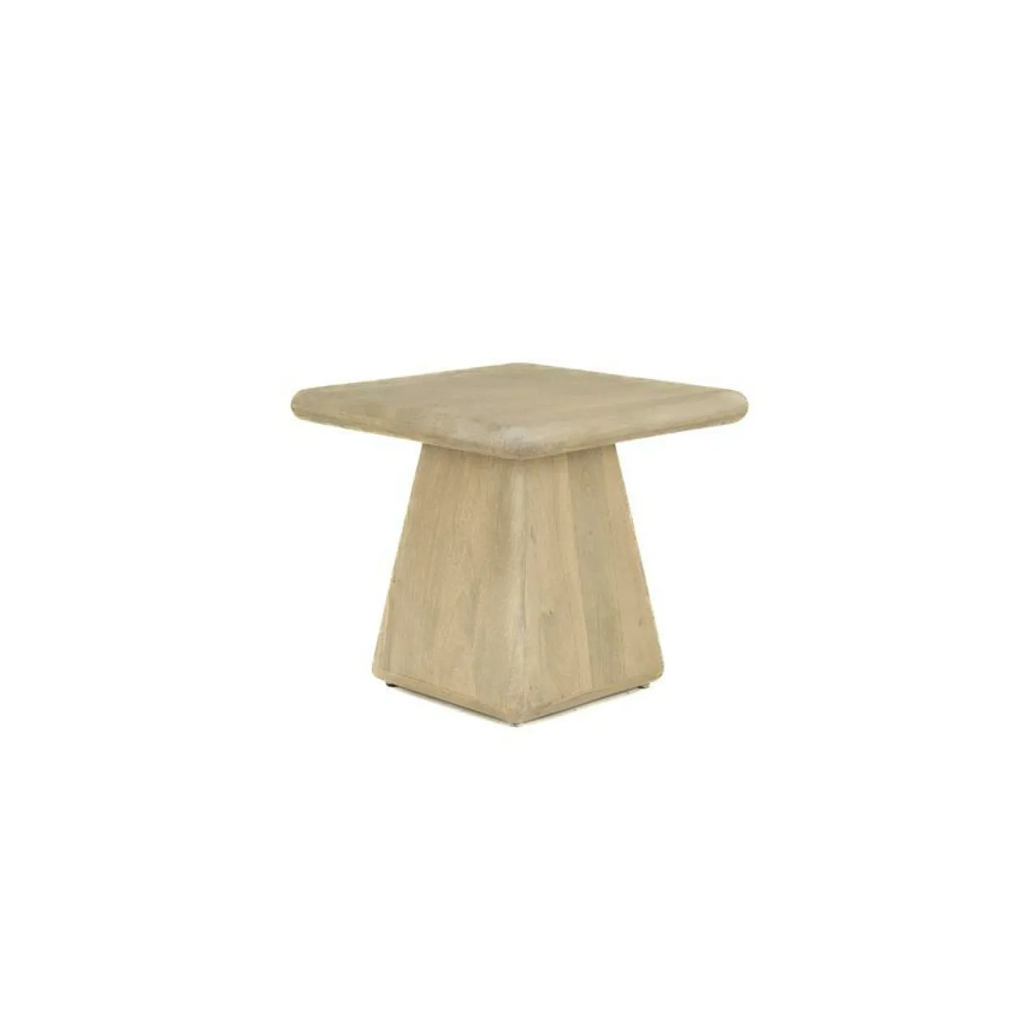 Vierkante Bijzettafel Asti Mangohout kleur Naturel - Loft24.nl