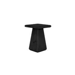 Vierkante Bijzettafel Asti Mangohout kleur Zwart - Loft24.nl