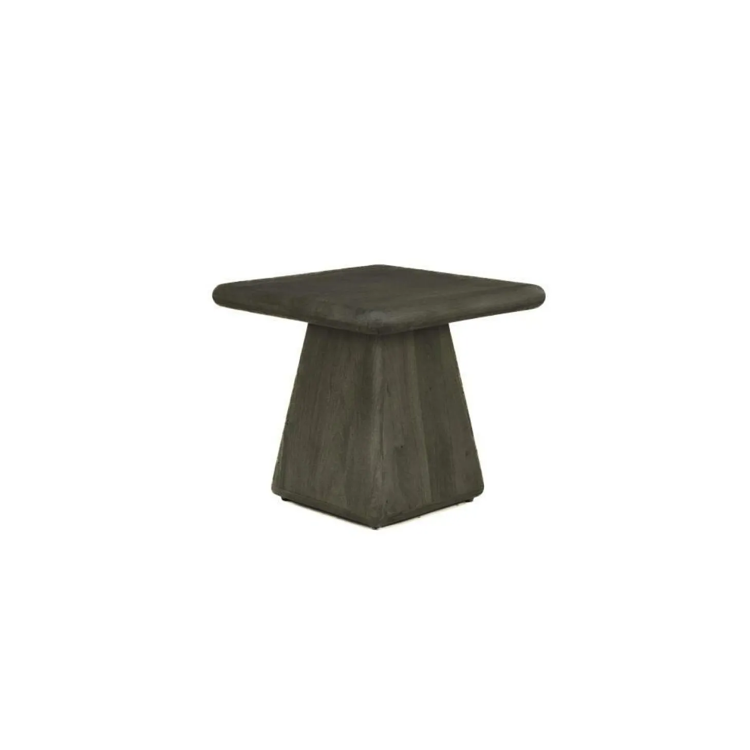 Vierkante Bijzettafel Asti Mangohout 60 x 60cm kleur Olijfbruin - Loft24.nl