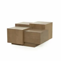 Vierkante Salontafel Quinten - bruin 80 x 80 cm - Loft24.nl