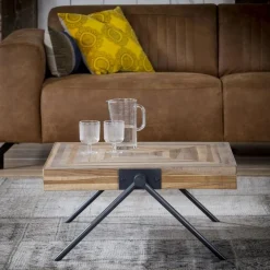 Vierkante Salontafel Teca Balance 70x70 cm - Teakhout - Loft24.nl