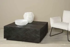 Vierkante Salontafel Ziano Zwart 100 x 100 cm - Loft24.nl