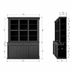 Vitrinekast Lagos - Wit - Loft24.nl