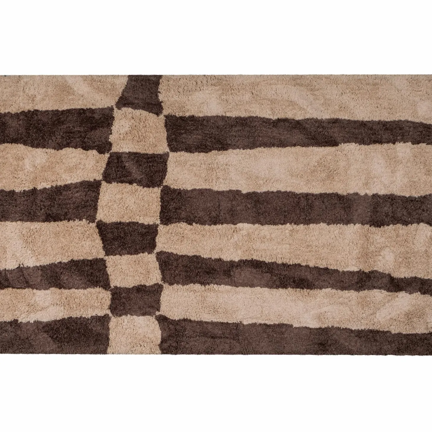 Vloerkleed Fafa - Grafisch Dessin bruin 200x300cm - Loft24.nl