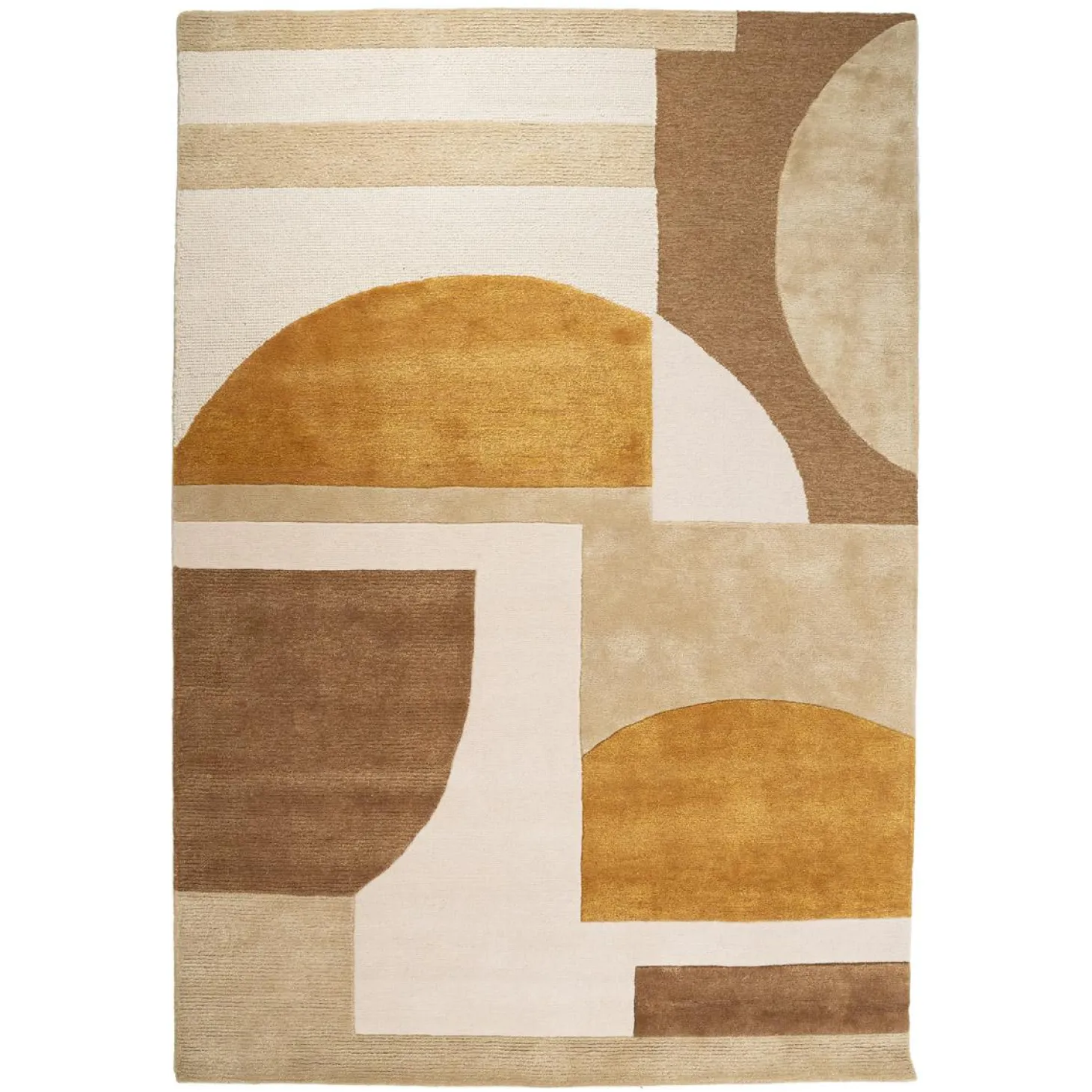 Vloerkleed Kazi 190 x 290 cm - Mosterdgeel - Loft24.nl