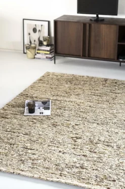Vloerkleed Takara Wol 290 x 390 cm - Mosterdgeel - Loft24.nl