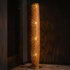 Vloerlamp Bars Large 184cm 4 lampen Teakhout - Loft24.nl
