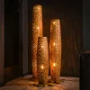 Vloerlamp Bars Medium 145cm 3 lampen Teakhout - Loft24.nl