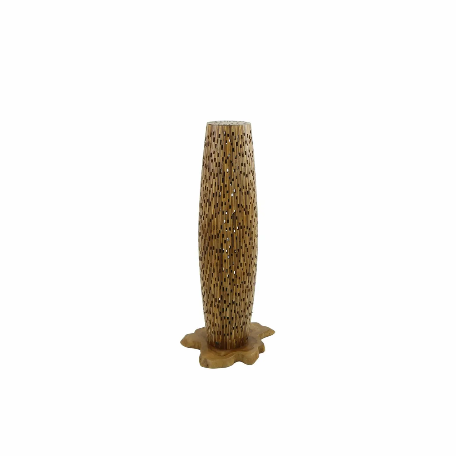 Vloerlamp Bars Small 104cm 2 lampen Teakhout - Loft24.nl