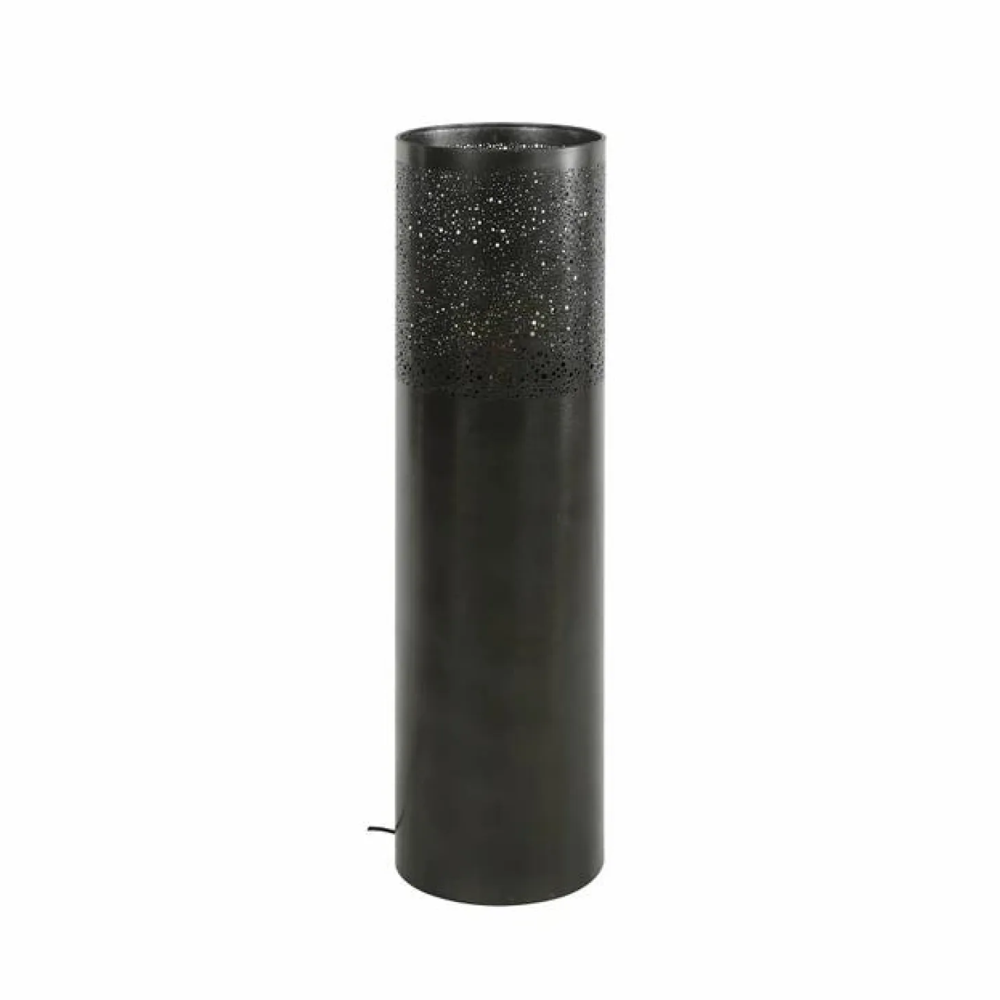 Vloerlamp Cilinder Zwart Nikkel - 60 cm - Loft24.nl