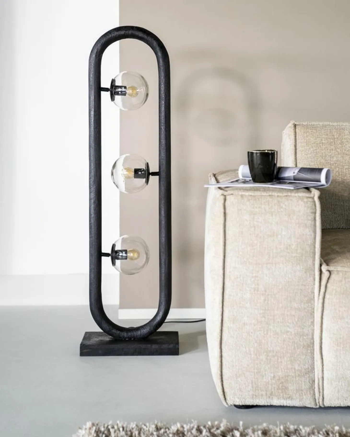Vloerlamp Eris 3 lampen - Zwart - Loft24.nl