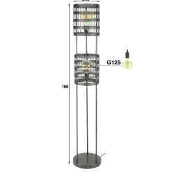 Vloerlamp Metal Blinds - 2 lampen - Loft24.nl