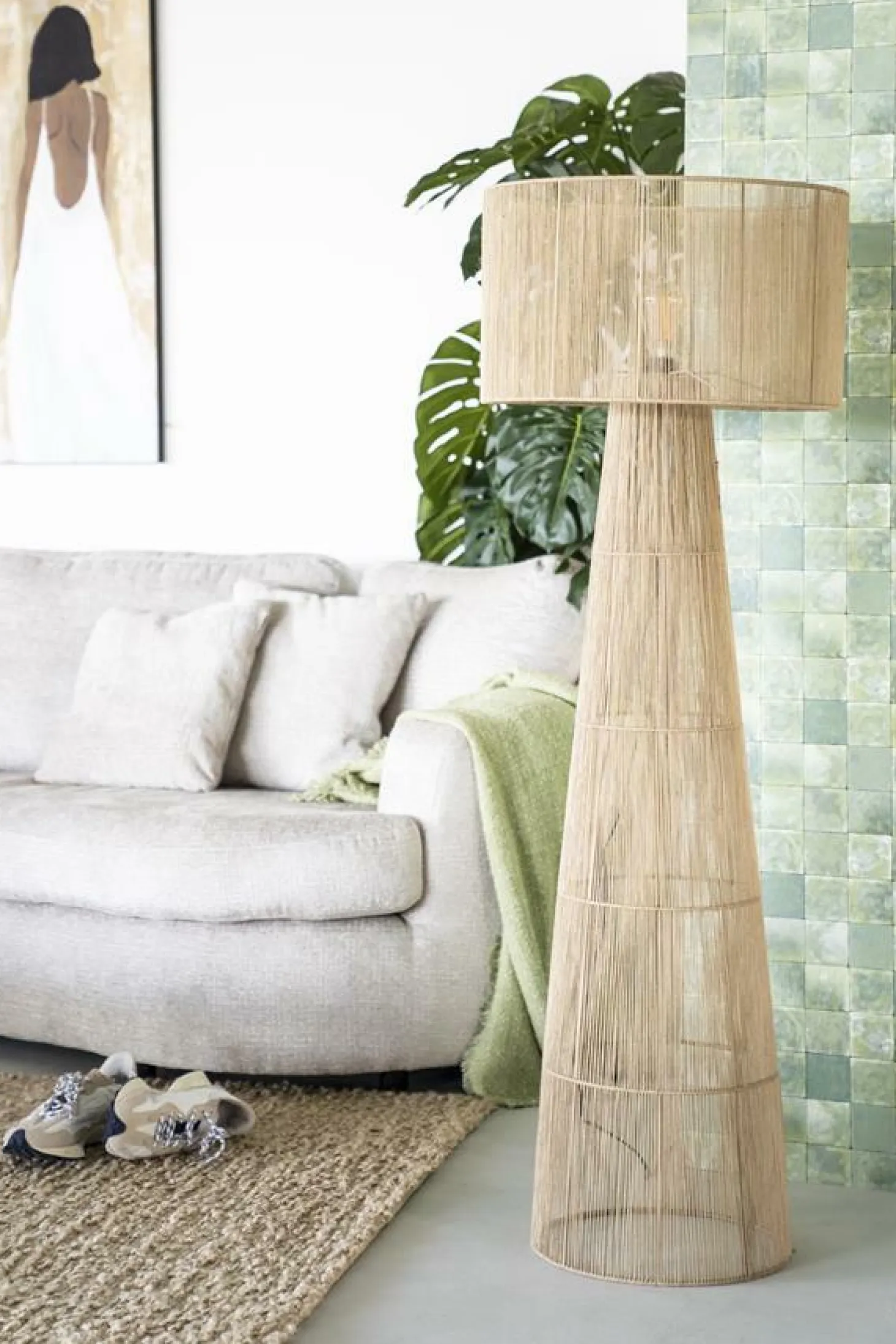 Vloerlamp Oshu - Jute - Loft24.nl