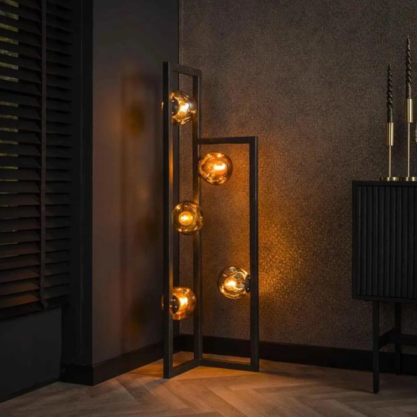 Vloerlamp Stellar Ø15 Glas - 5 lampen - Loft24.nl