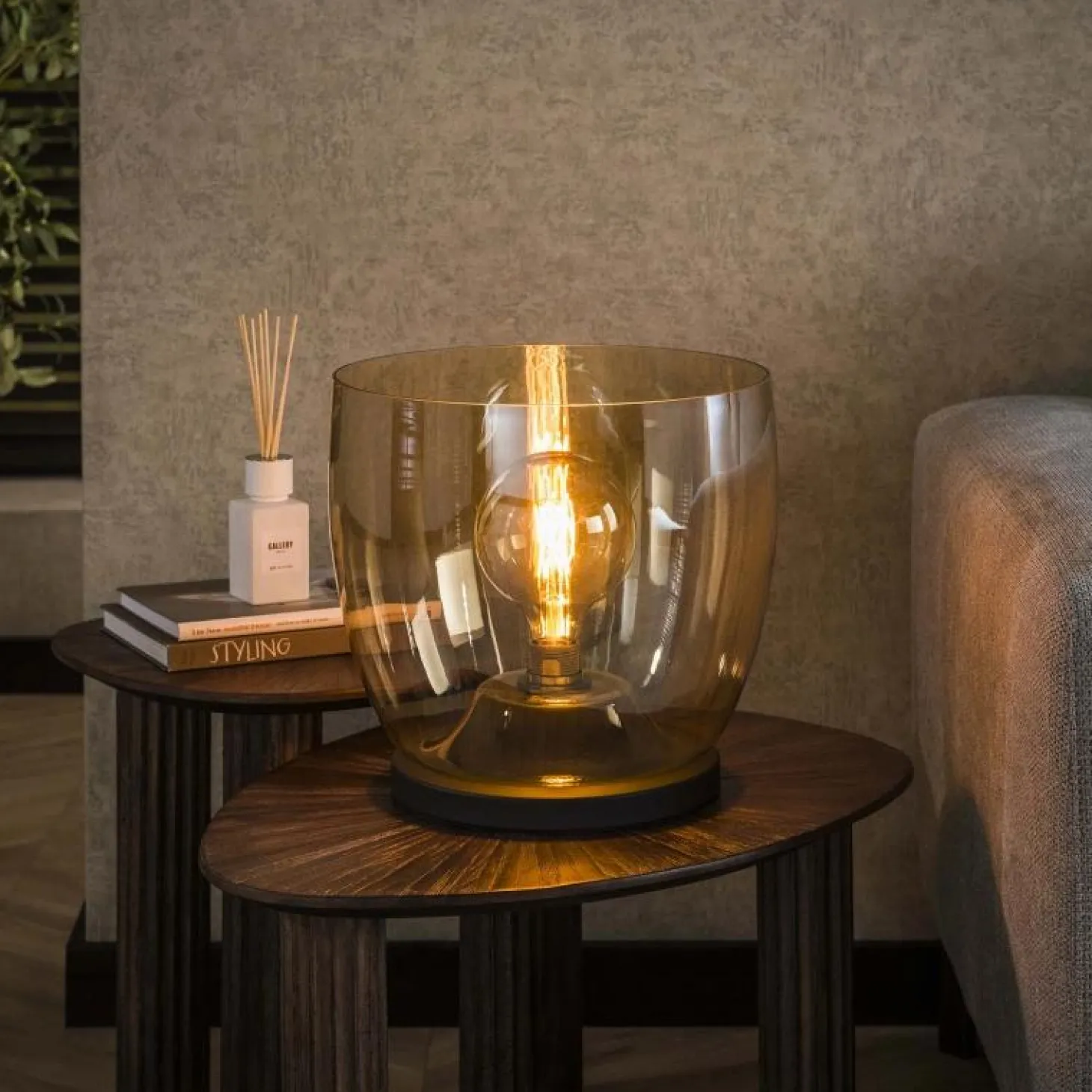 Vloerlamp UP XL - Amber Glas - Loft24.nl