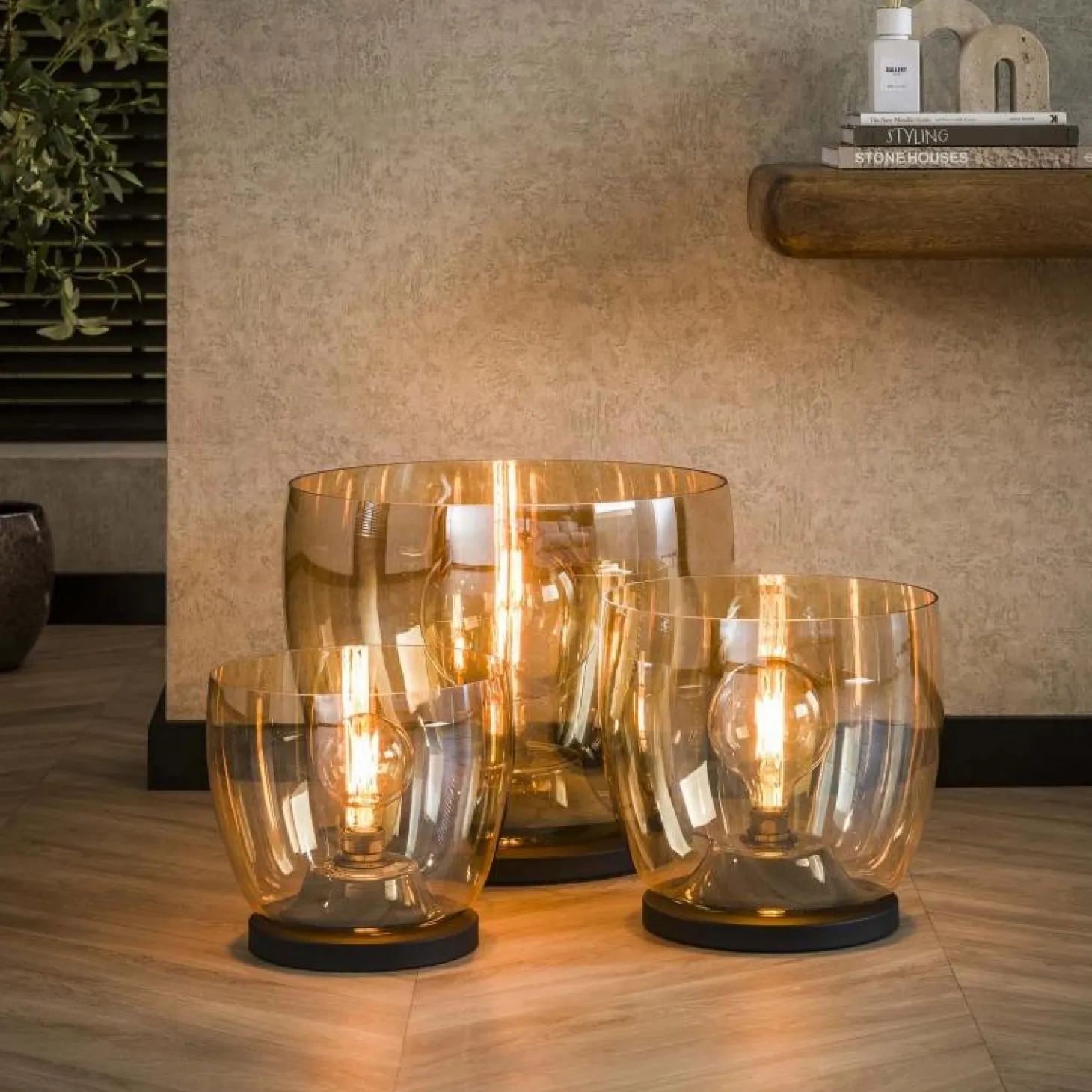Vloerlamp UP XXL - Amber Glas - Loft24.nl