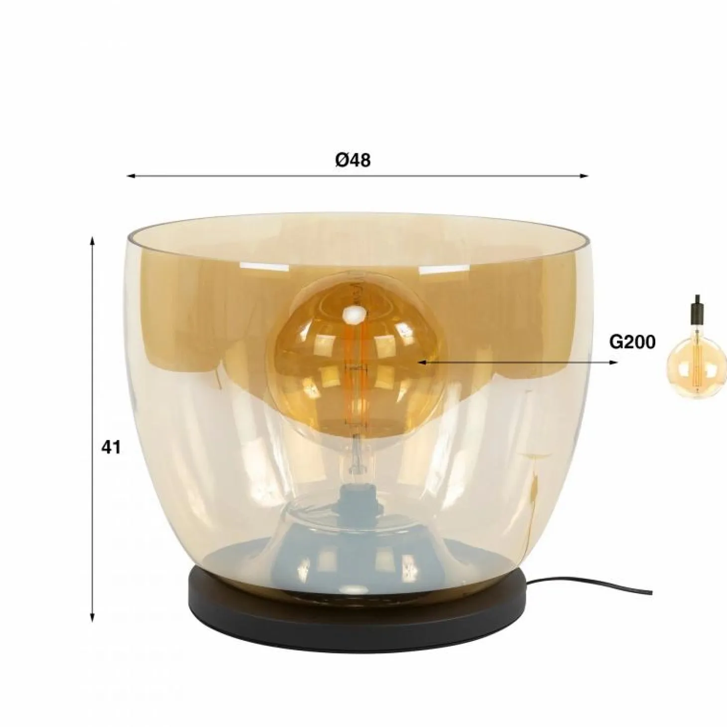 Vloerlamp UP XXL - Amber Glas - Loft24.nl