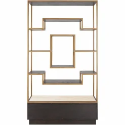 Wandkast Claremont Eiken en travertin 220 x 120cm - Loft24.nl