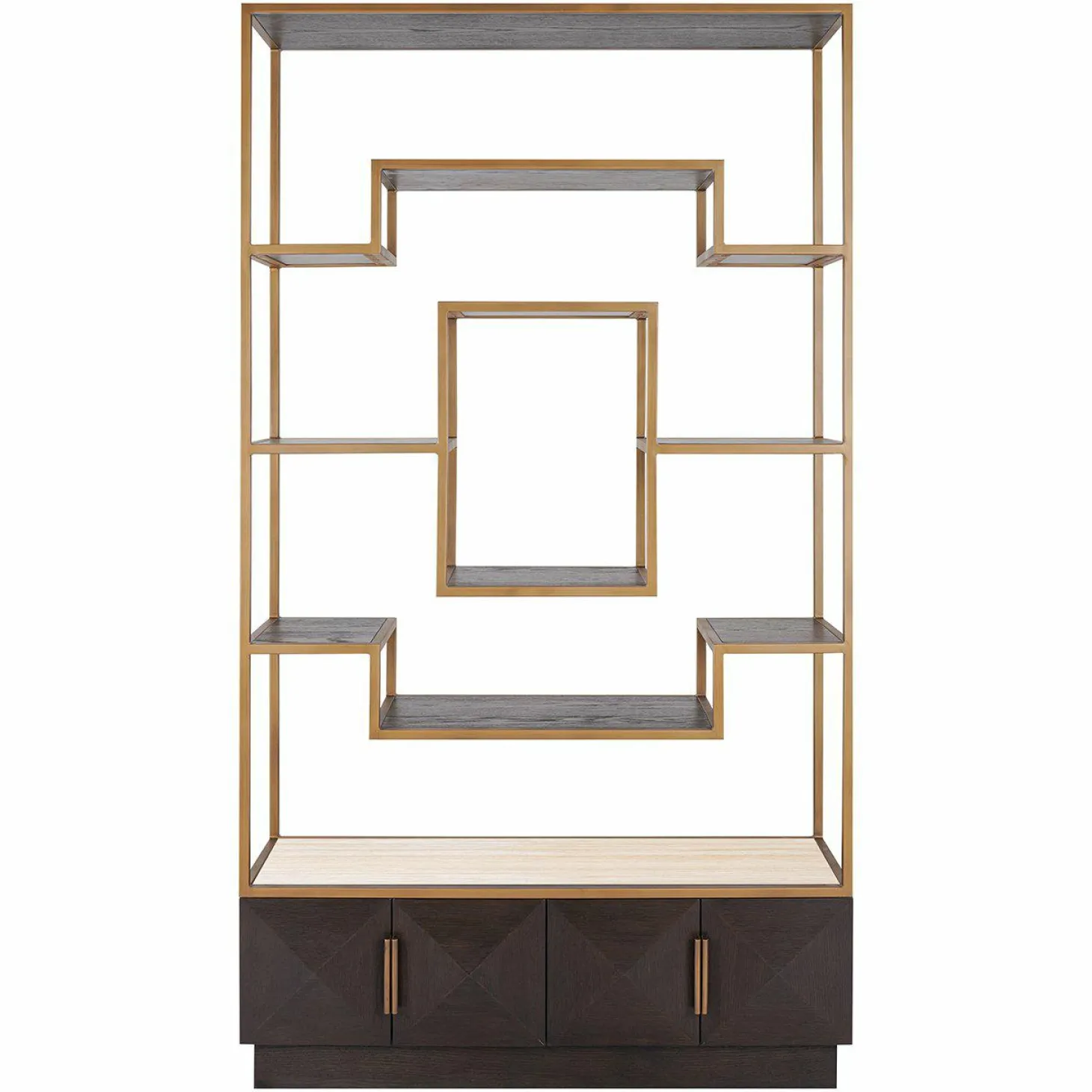 Wandkast Claremont Eiken en travertin 220 x 120cm - Loft24.nl