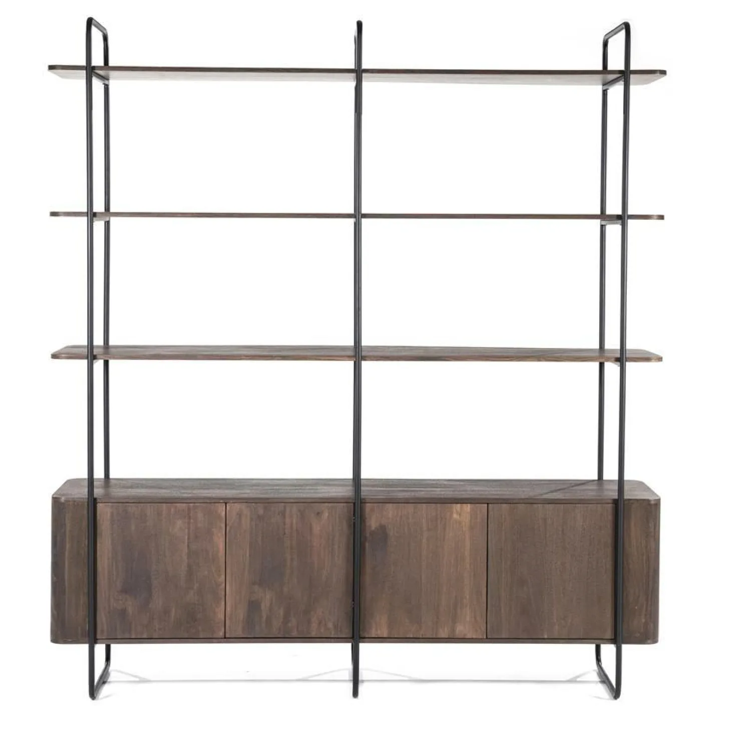 Wandkast James Mangohout en Metaal 190x210cm - Bruin - Loft24.nl