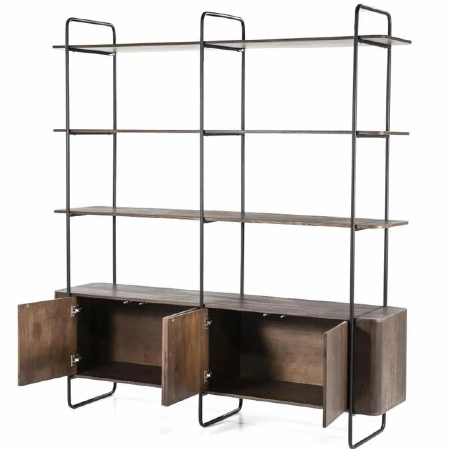Wandkast James Mangohout en Metaal 190x210cm - Bruin - Loft24.nl