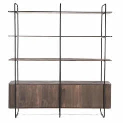 Wandkast James Mangohout en Metaal 190x210cm - Bruin - Loft24.nl