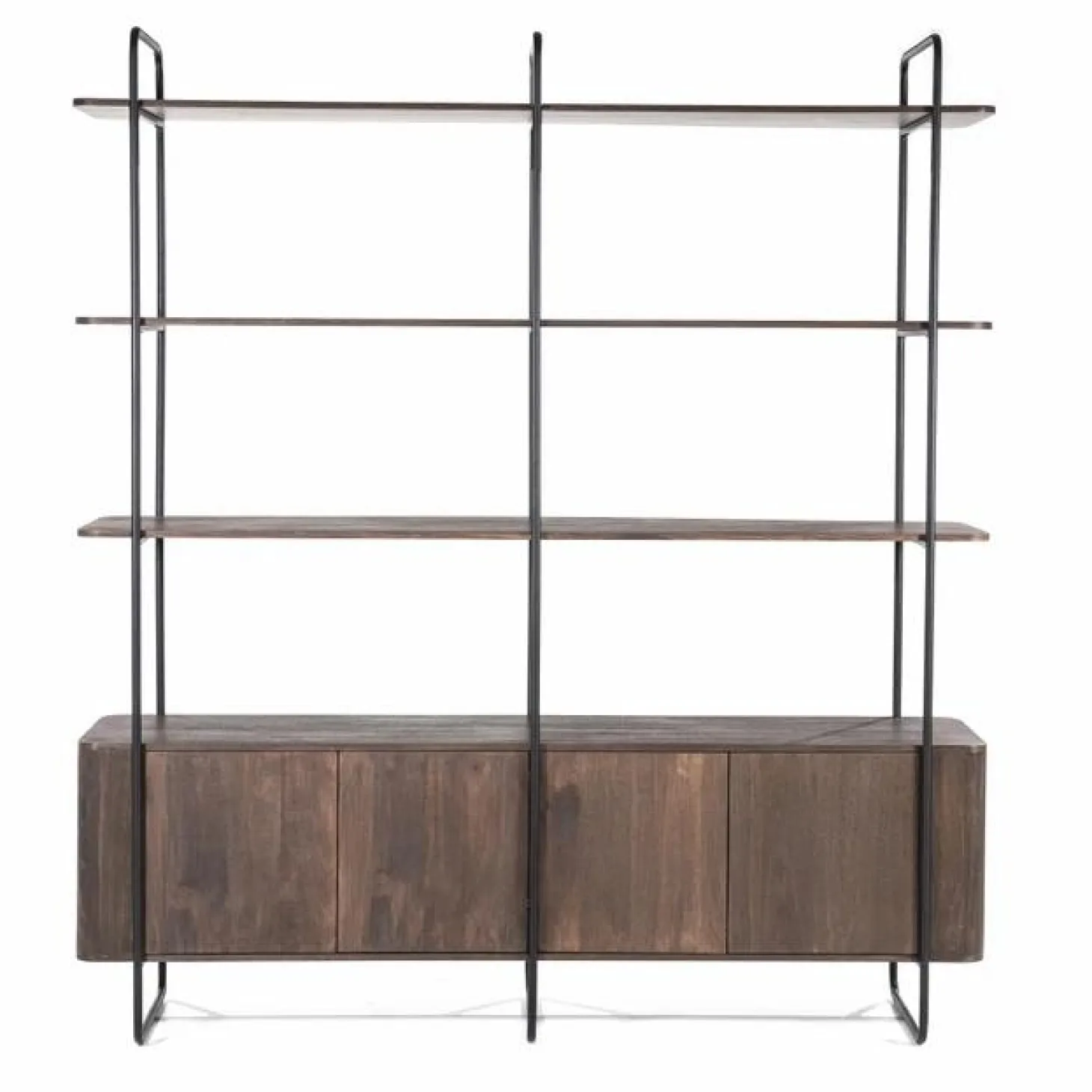 Wandkast James Mangohout en Metaal 190x210cm - Bruin - Loft24.nl