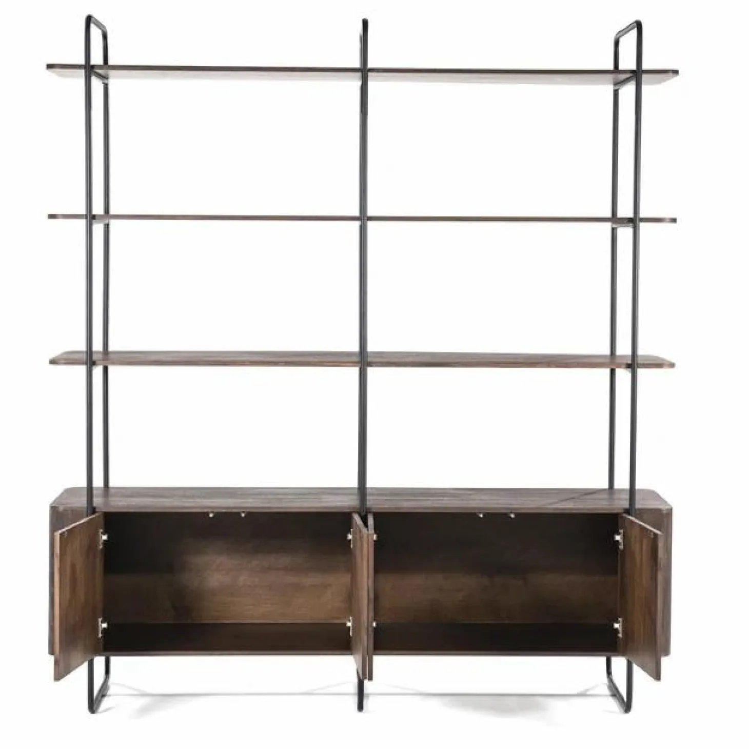 Wandkast James Mangohout en Metaal 190x210cm - Bruin - Loft24.nl