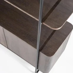 Wandkast James Mangohout en Metaal 190x210cm - Bruin - Loft24.nl