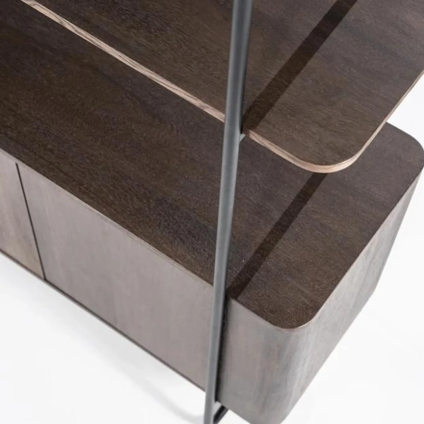 Wandkast James Mangohout en Metaal 190x210cm - Bruin - Loft24.nl