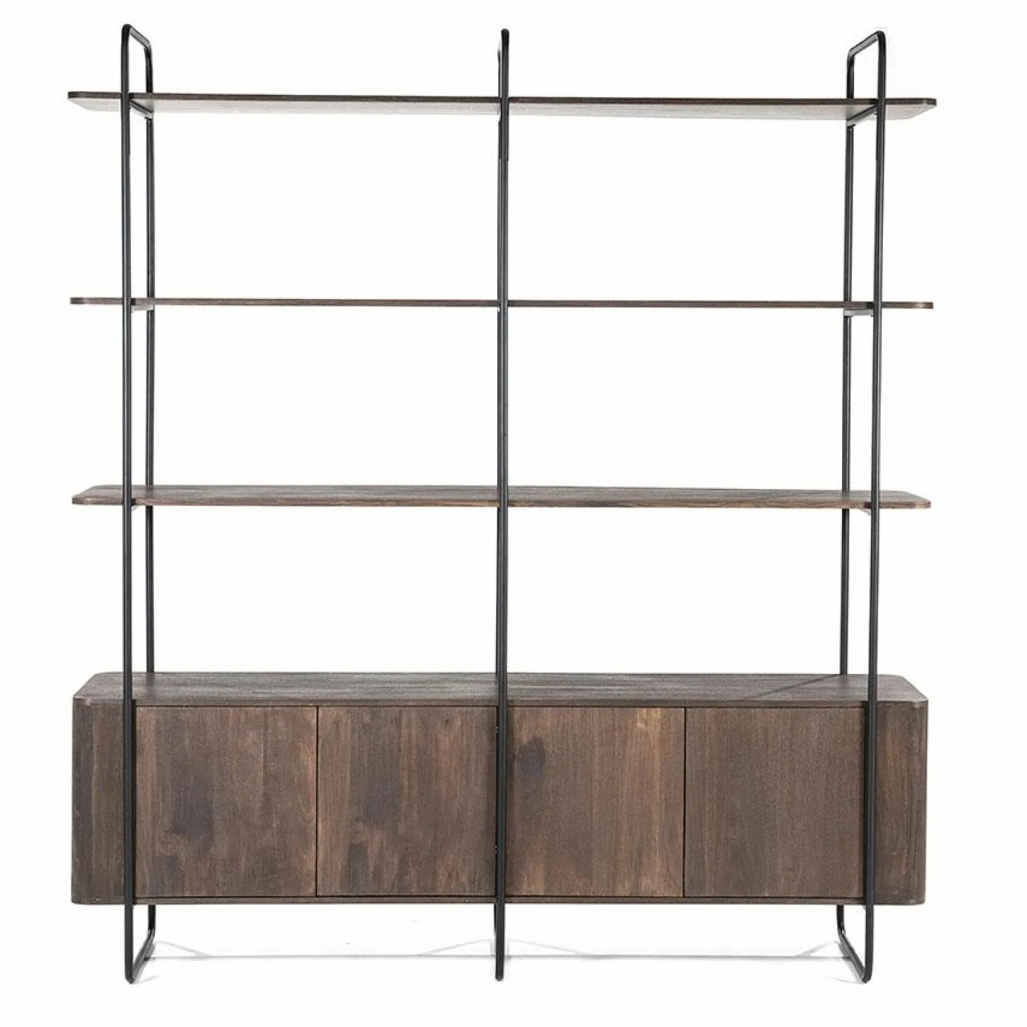Wandkast James Mangohout en Metaal 190x210cm - Bruin - Loft24.nl
